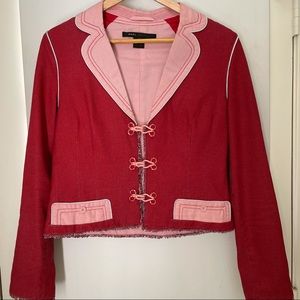 Marc Jacobs 2 Tone Crop Jacket with Hook Closures